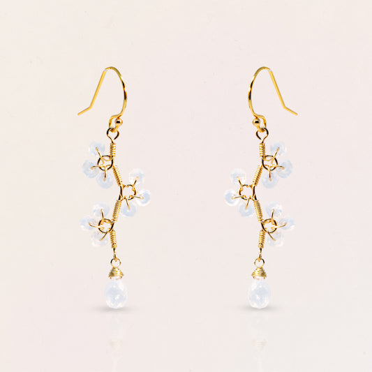 Moonstone Branch Earrings