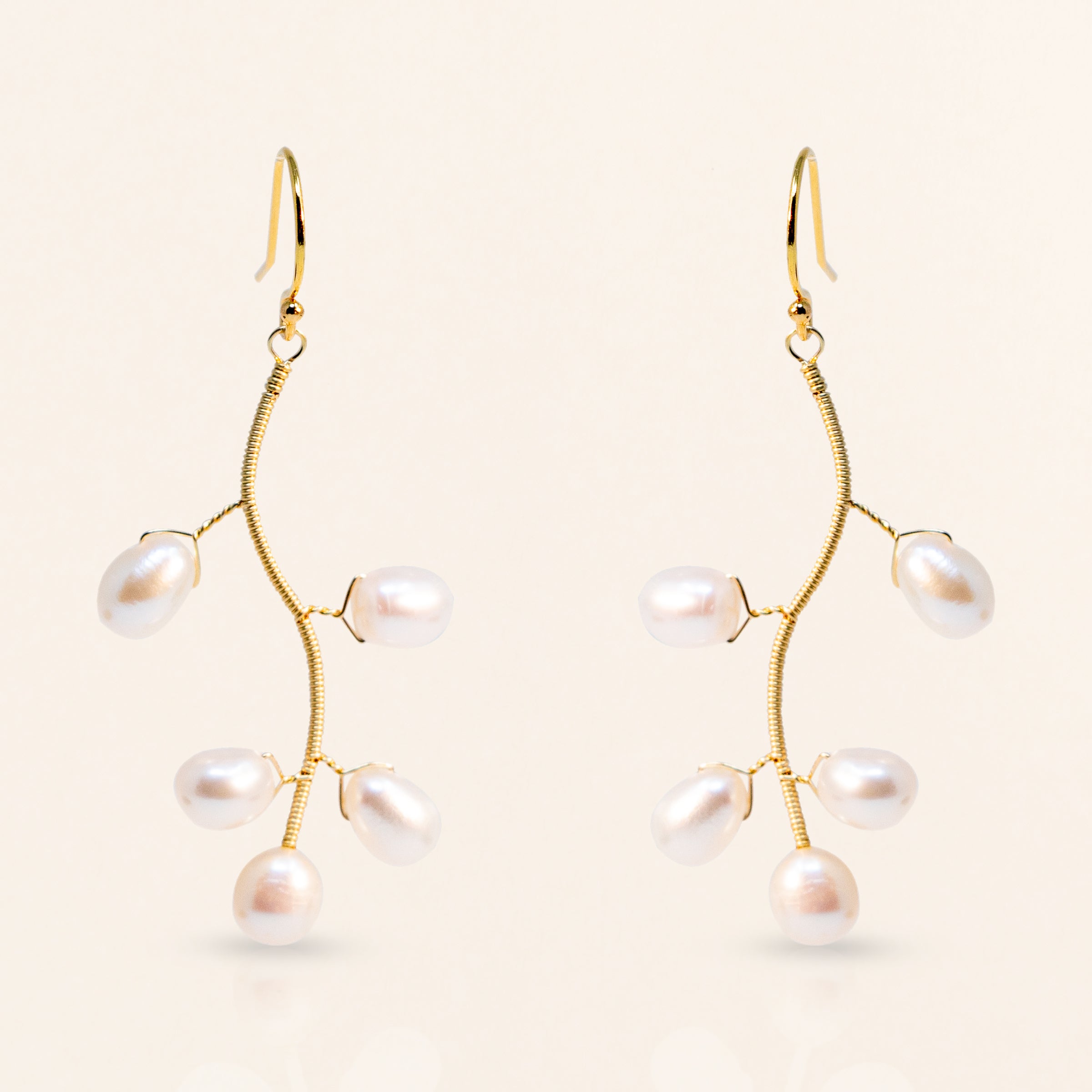 Pearl sale vine earrings