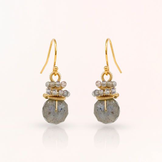 Labradorite Cluster Earrings