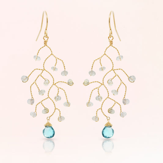 Gemstone Tree Earrings