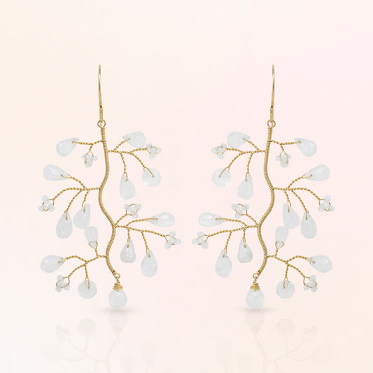 Moonstone Tree Earrings