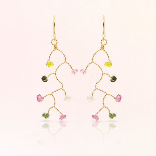 Tourmaline Branch Earrings