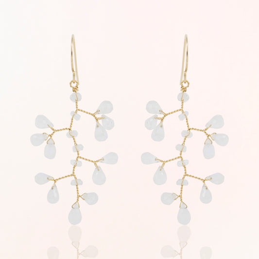 Moonstone Tree Earrings