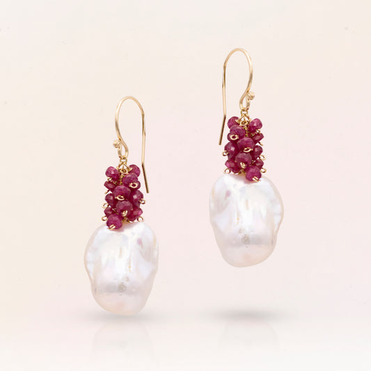 baroque pearls earrings