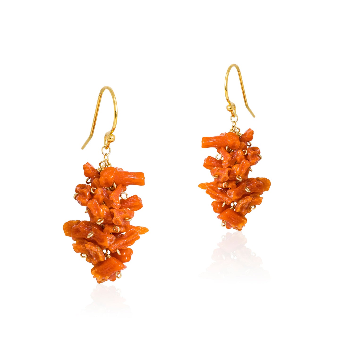 Italian Coral Cluster Earring