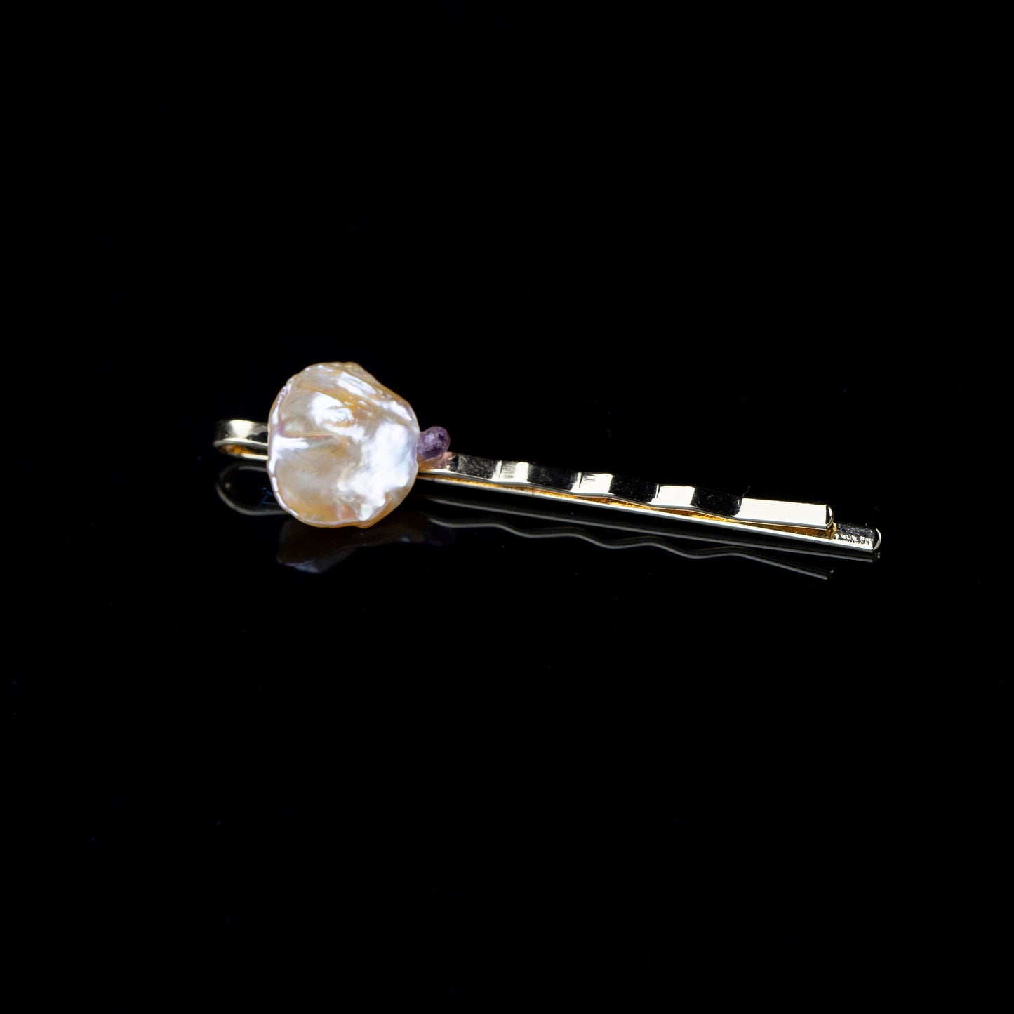 Baroque Pearl Brass Hair Clip