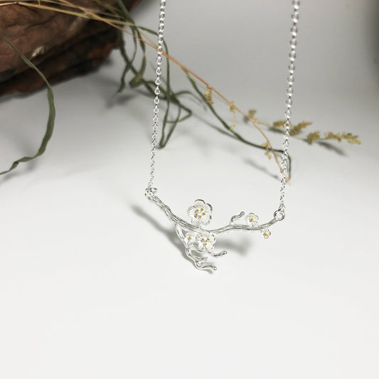 Cherry Blossom Sterling Silver Necklace