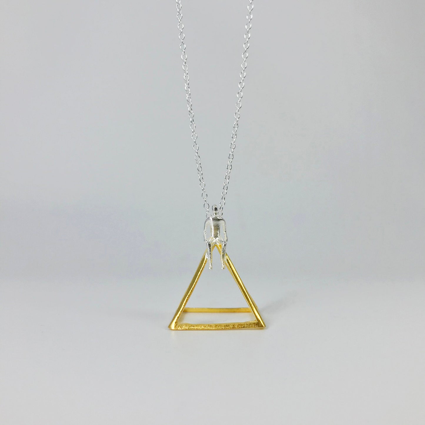 silver pyramid pendant